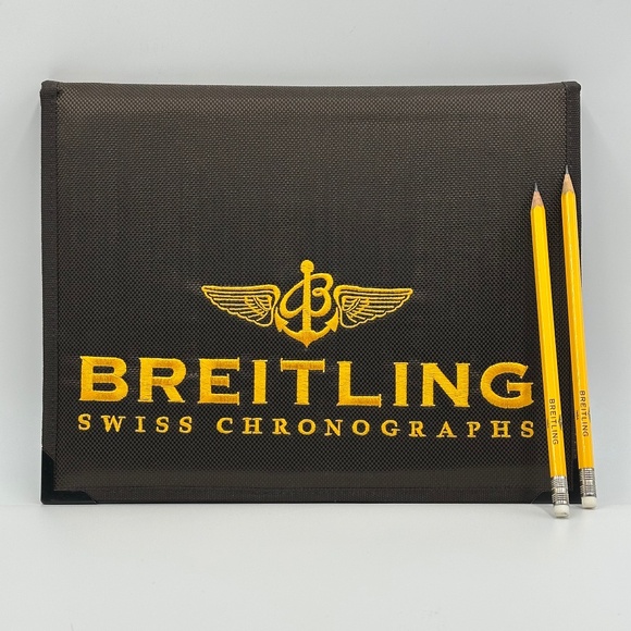 Breitling Embroidered Folio Cover, Spiral Pad &  Breitling Pencils - Picture 4 of 16